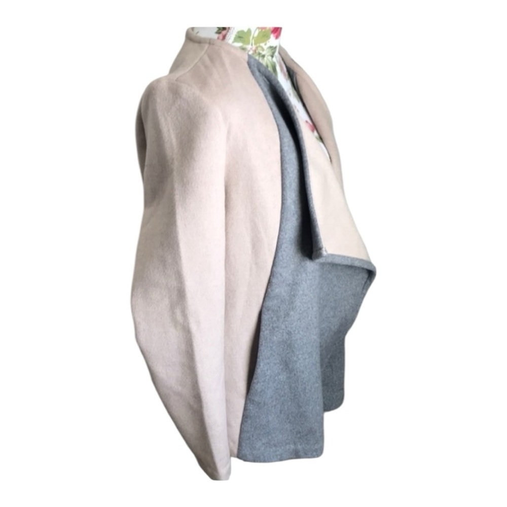 Lucky Brand Beige and Gray Asymmetrical Wool Jacket Women's Size Small - Picture 6 of 12